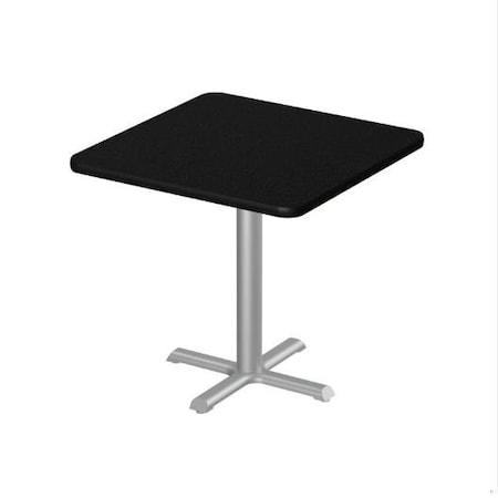 Correll Square Cafe Table, 30 in W, 30 in L, 29 in H, Particleboard Top, Black Granite SXT30S-07-98-09