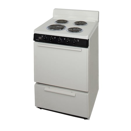 Premier Electric Range, 24 inW x 40 inH x 26 inD, 2.91 cu. ft. Oven, Coil Top Stove, Biscuit 805701