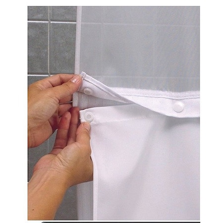 Hookless Polyester beige snap liner, 70x57, Plastic, Beige HBH40SL0557AM