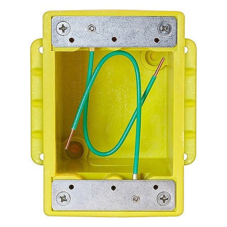 Leviton Electrical Box, 21.8 cu in, 1, Glass-Filled Polyester, Rectangular Shape 452CR-4