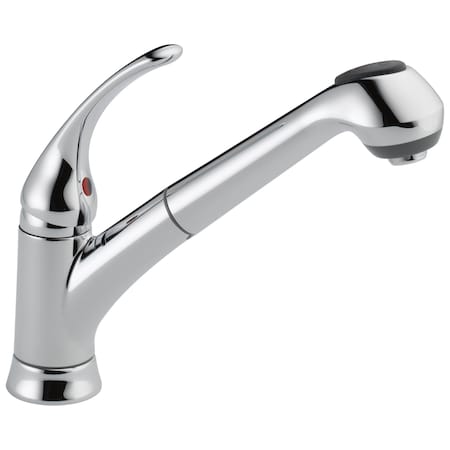 Delta Foundations Single Handle Pull-Out Kitchen Faucet B4310LF