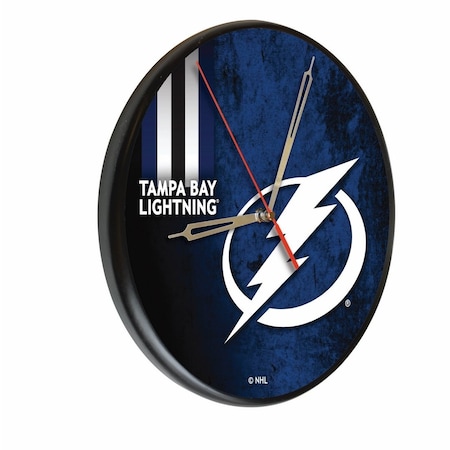 Holland Bar Stool Co Tampa Bay Lightning 13" Solid Wood Clock WClkPBlk03TBLght
