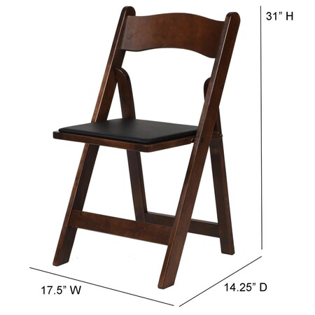Commercial Seating Products A-101-FRW-4 American Classic Fruitwood Wood Folding Chair - 30.5 in., 4PK A-101-FRW-WEB4