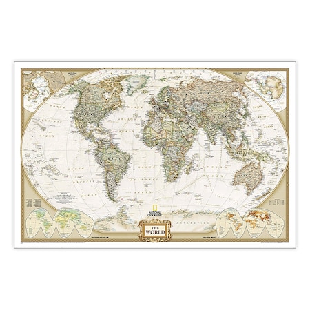 National Geographic World Executive Map, Laminated, 46'' x 30.5'' RE00622087