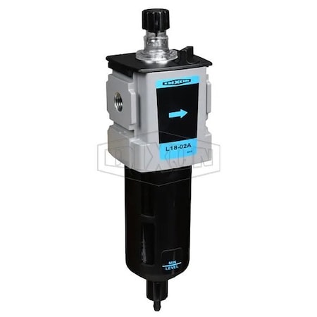 Dixon Wilkerson by EconOmist Compact Lubricator with Gauge, 1/4 in NPT/BSPP-G Port, 88 SCFM Flow Rate, 150 L18-02A