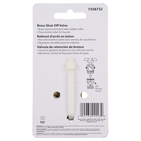 Landscapers Select Hose Shut-Off Valve, 3/4 in, Female, 1 -Port/Way, Brass Body, Brass GB9111A3L