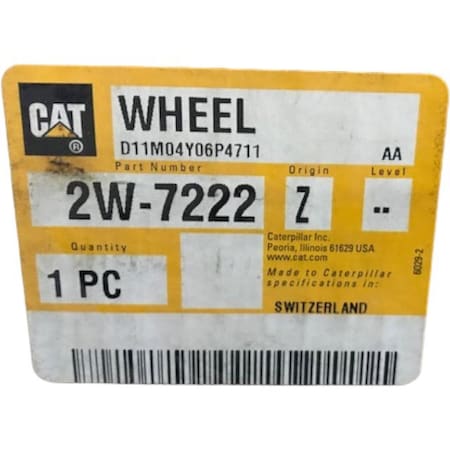 Caterpillar WHEEL, CATERPILLAR OEM 2W7222 2W7222