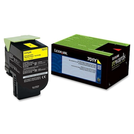 Lexmark 701Y Yellow Toner Cartridge 1K YLD 70C10Y0