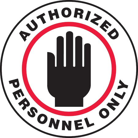 Accuform Slip-Gard Round Floor Sign, 17 in H, 17 in W, Vinyl, Circle, English, MFS727 MFS727