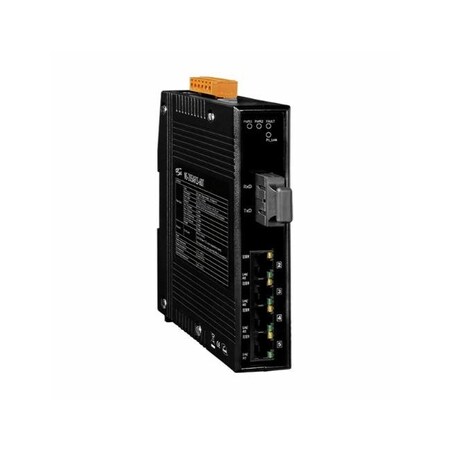 Icp Das 4 port 110/100 Mbps Unmanaged Ethernet Switch with 1 single mode Fiber Port NS-205AFCS-60T