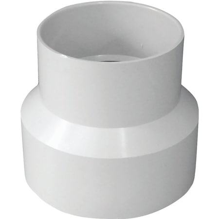 Genova IPEX Sewer Increaser Coupling with Stop, 6 x 4 in, Hub, PVC, White 414219BC