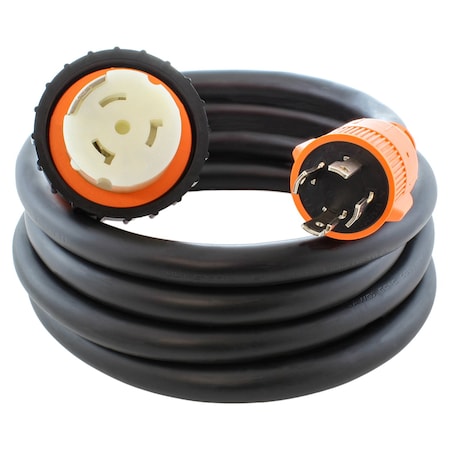 Ac Works Adapter Cord, STW, SS2-50R, L14-30P, 10 ft., Black L1430M50-010