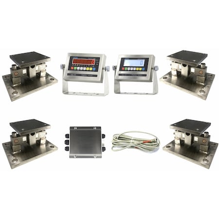 Selleton Scales Heavy Duty Tank Mounts LED Display, 60000 lb, 4PK SL-350-TM-LED-60