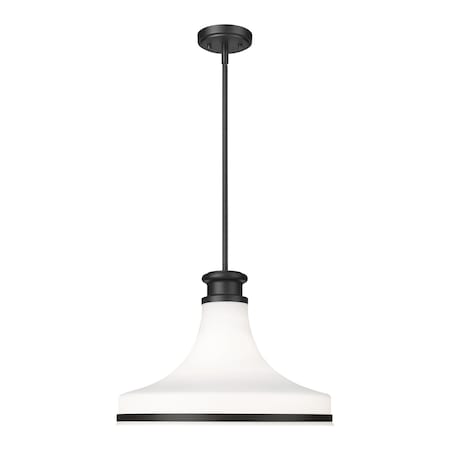 Z-Lite Reznor Matte Black 1 Light Pendant 831P18-MB