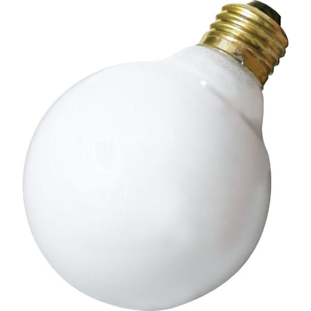 Satco 25W Frosted Soft White Medium Base G25 Incandescent Globe Light Bulb S3440