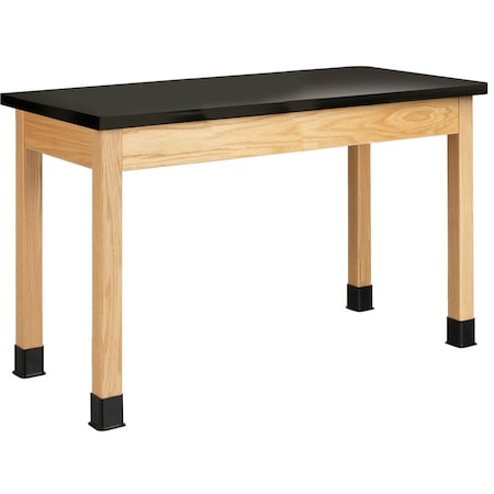 Diversified Spaces Rectangle Table, 48" W, 50" L, 36" H, ChemGuard Laminate, black P7102BK36N