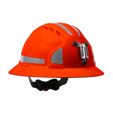 Jsp Full Brim Mining Hard Hat w/HDPE Shell, 6-Point Polyester Suspension, Wheel Ratchet Adjustment and CR 280-EV6161MCR2-OR