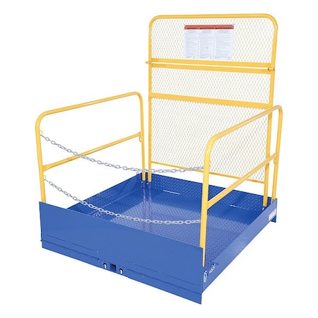 Vestil Fork Truck Loading Platform W/ Handrail FTLP-5454-HR