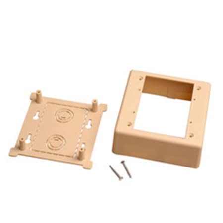 Cable Wholesale CableWholesale Dual Gang Surface Mount Box with Raceway Knockouts, Ivory 31R5-200IV