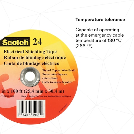 3M ConductiveElectricalTape, Slvr, 33-3/8ydL 15058