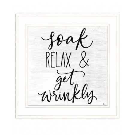 Homeroots Lets Get Wrinkly 1 White Framed Print Bathroom Wall Art 408117