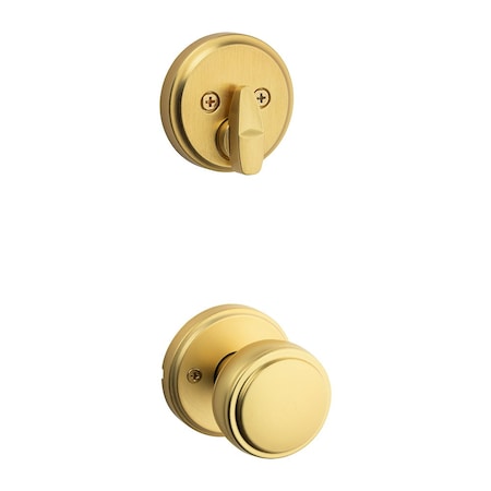 Kwikset Residential Handlesets Single Cylinder Reversible Satin Brass 971SOK-4