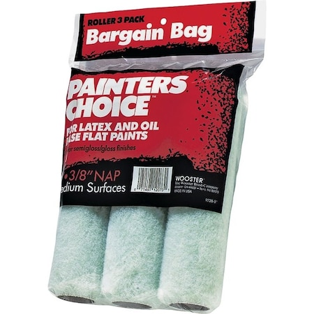 Wooster R728-9 COVER 9IN 3/8IN ROLLER, 3PK 00R7280090