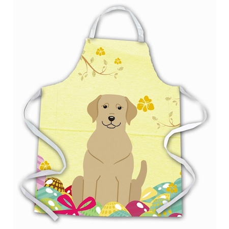 Carolines Treasures Easter Eggs Yellow Labrador Apron BB6055APRON