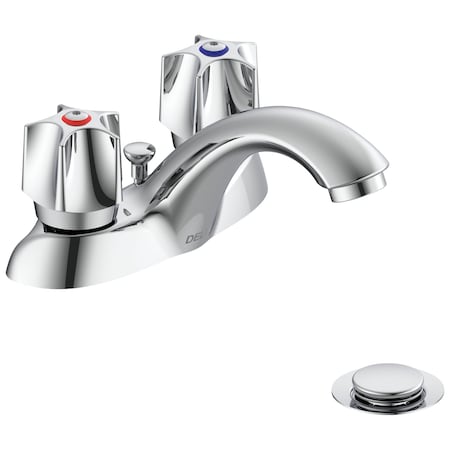 Delta Commercial 21C Two Handle Centerset Lavatory Faucet In Chrome 21C241