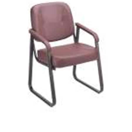 Famous Brand A8049NPV-28V-BY Anti Microbial Reception Chair Burgundy Vinyl Upholstered YYGB-250787BY