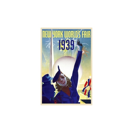 Homeroots New York 1939 World's Fair Vintage Travel Unframed Print Wall Art 394375