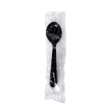 Rdi PP Cutlery Individually Wrapped Heavh Weight Black Soup Spoon 1000cs, 1000PK F-CT-PP-SPN-WSP-HWB