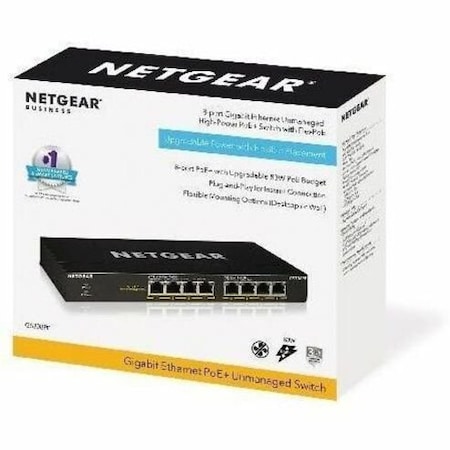Netgear 8-PORT GIGABIT ETHERNET UNMANAGED POE PLUS SWITCH GS308PP-100NAS