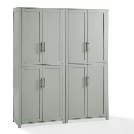 Crosley Savannah 2-Piece Kitchen Storage Pantry Set KF33020GY