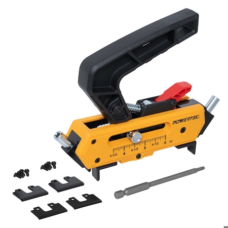 Powertec Edge Deck Screw Jig w/ 3 Board Spacing Options, T15 Torx Bit, Hidden Fastener Deck Tool 72184