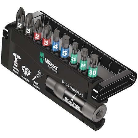 Wera Bit-Check 10 Impaktor 1, 10 pieces 5057680001