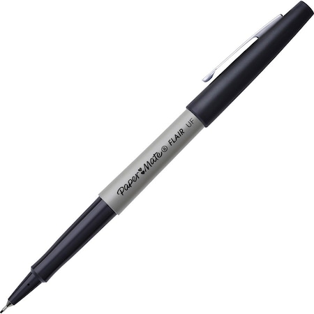 Paper Mate Pen, Marker, Flair, Ultrafn, Bk, PK12 8330152