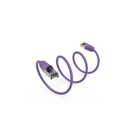 Cable Wholesale Shielded S/FTP Cat6 Ethernet Patch Cable, Snagless/Molded Boot, 26AWG, Purple, 100 foot 12X8-541HD