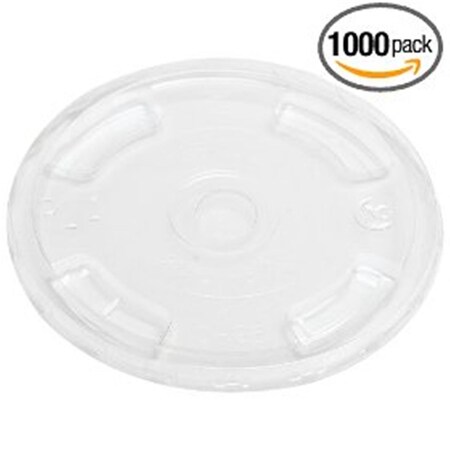 Asean PLA Clear Flat Lid for 9-12-16-20-24oz PLA Cup, 1000PK PLA-FL