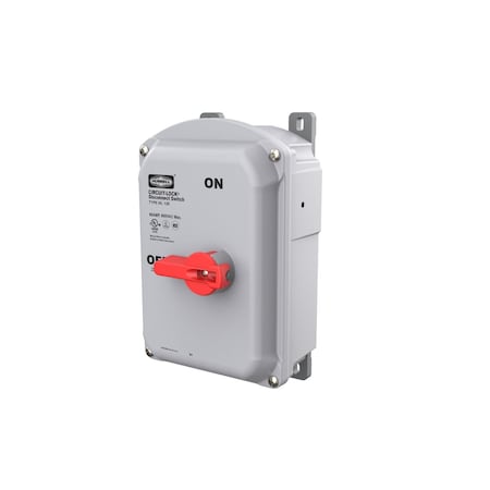 Hubbell Wiring Device-Kellems Disconnect Switch, Nonfusible, 3PST, Three Phase, NEMA 4X, Indoor/Outdoor, PBT HBLDS60