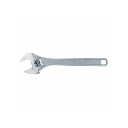 Channellock Adjustable Wrench, 15 in Long, 1.69 in Opening, Chrome 140-815