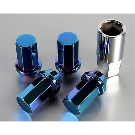 Perfectpitch 12 x 1.5 Titanium Blue Caliber Lug Nut PE3849016