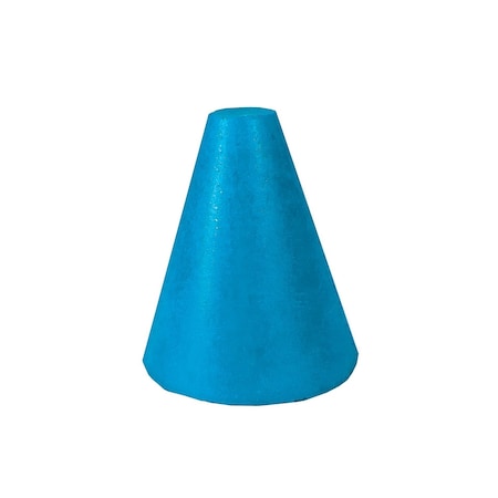 Dedeco RBR ABRASIVE CONE, TPR 1" X 3/4", 1/4" BLUE X/F S/C 1/UNIT 0075