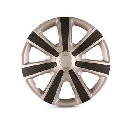 Altertrim 15 in Univ Hubcaps, Snap-On, (Slvr & Mould Texture), 4PK CHB-5085-AM-15