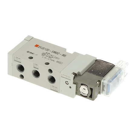 Smc Solenoid Air Control Valve, 73 mm L SYJ5120-5MOZ-M5
