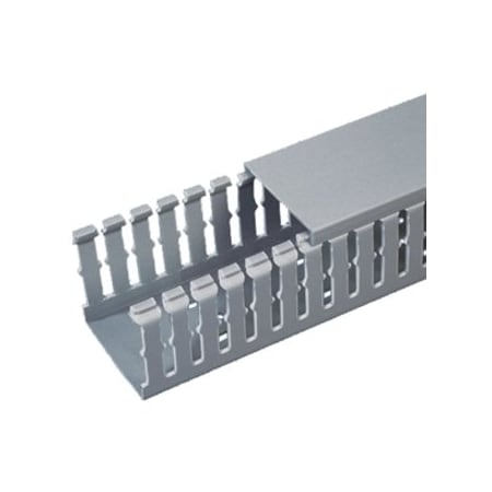 Panduit Wire Duct, Narrow Slot, Gray, 1.75W x 1.5D F1.5X1.5LG6