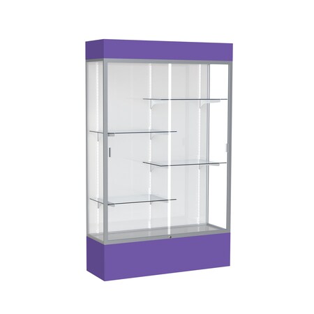Ghent Lighted Floor Display Case 48x80x16, White 3174WB-SN-PE