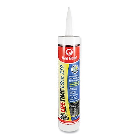 Red Devil Lifetime Ultra 230 Premium Sealant, 10.1 oz, Cartridge, Brown, 12PK 630-077040