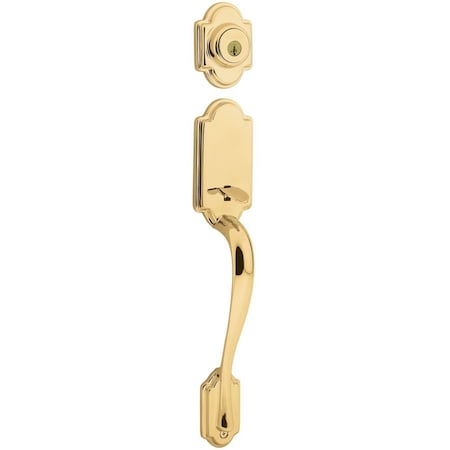 Kwikset Arlington Single Cylinder Exterior Handleset SmartKey with 6AL Latch and STRKP Strike Pack 800ANLIP-L03S.STRKP