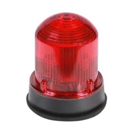 Edwards Signaling Warning Light, Red, 9W Halogen, 24V DC, 65 FPM, 3 1/4 in Dia. 125HALFR24D